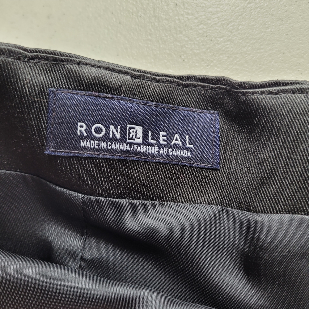 SM Ron Leal Black Wool Wide Leg Pants High Waist Made in Canada - Picture 3 of 12